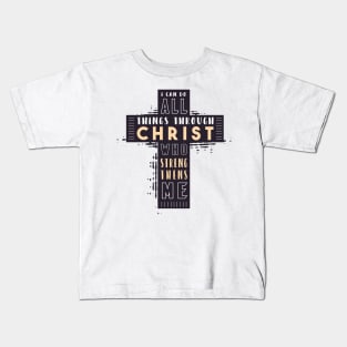 Bible verse | cross quote Kids T-Shirt